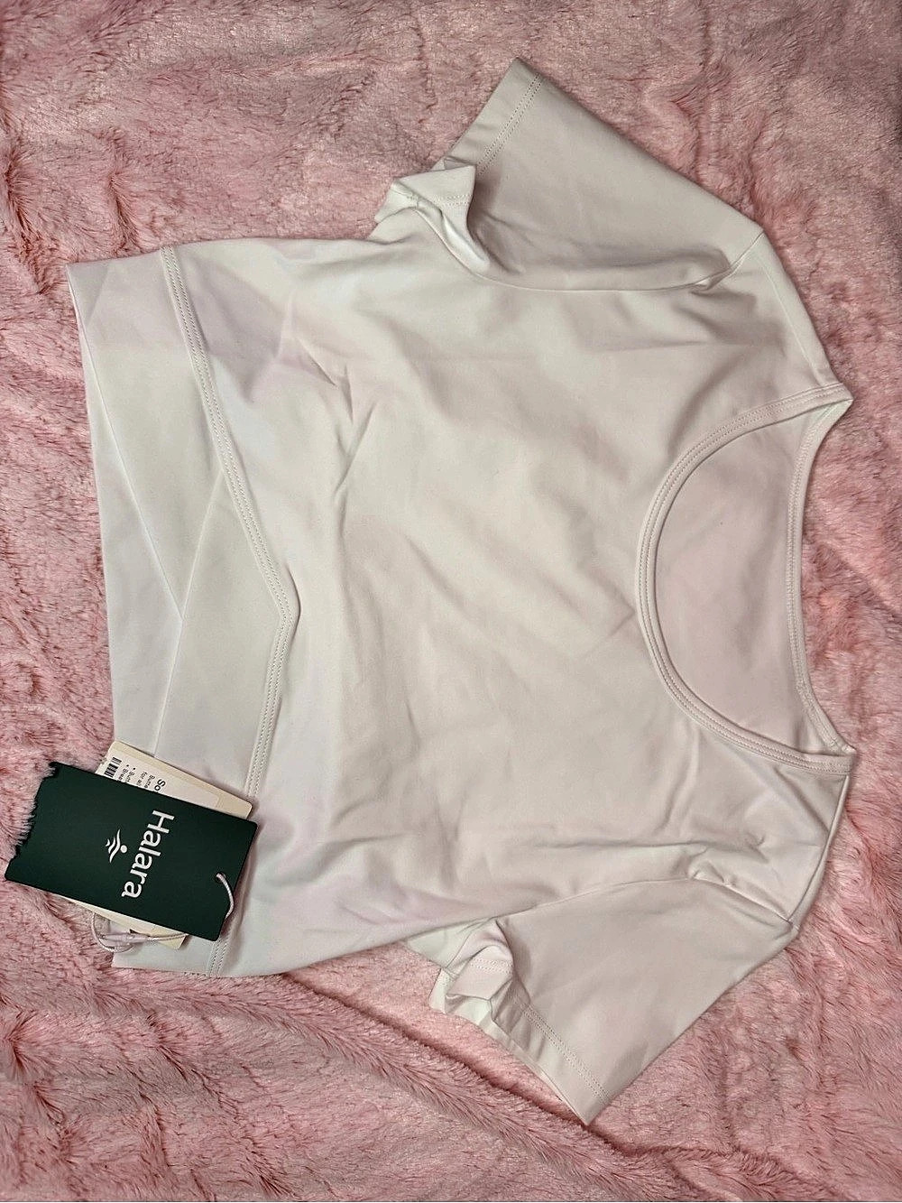Halara Women's White Short Sleeve- NWT